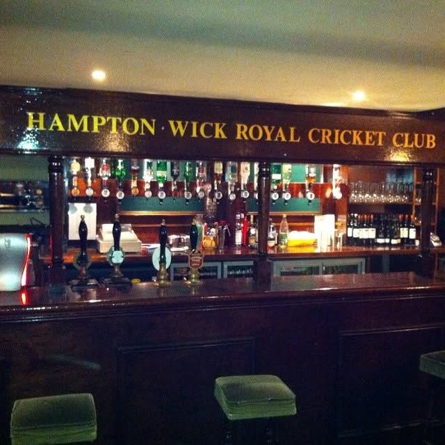 The bar at Hampton Wick Royal Cricket Club
